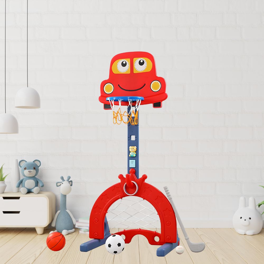 6 In 1 Children's Basketball, Football, Hockey Stand with Music