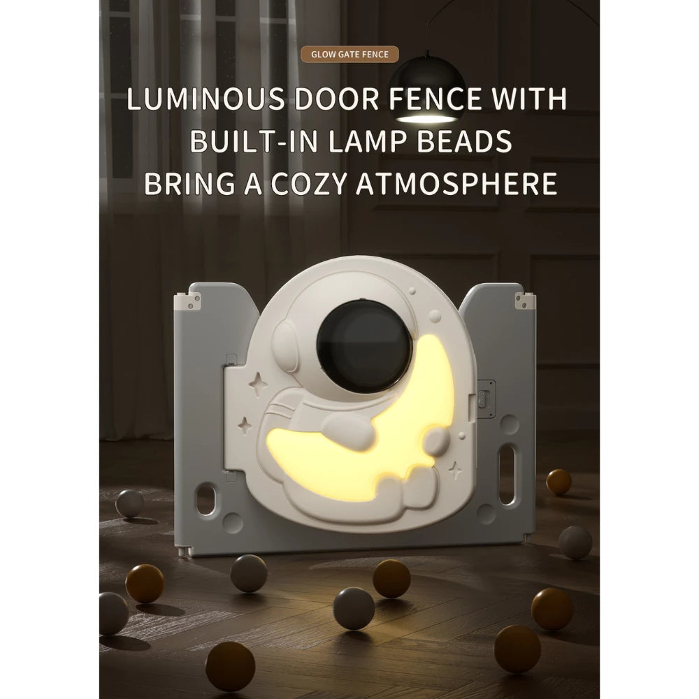 Astronaut Kids Playpen Set - Swing, Slide & Basketball Hoop