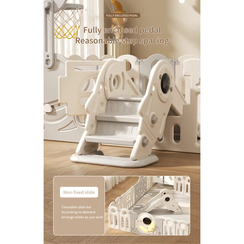 Astronaut Kids Playpen Set - Swing, Slide, Rocking Horse & more