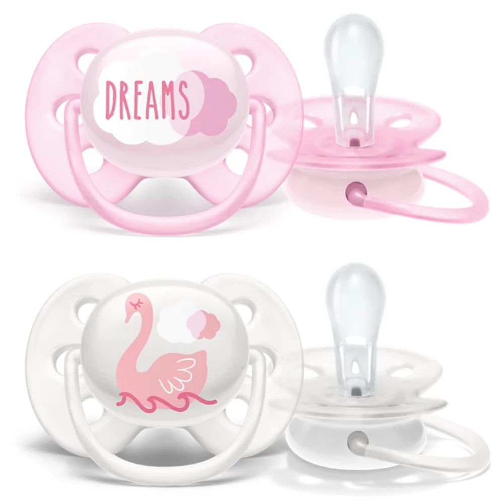 Avent Soother Ultra Soft Deco 0-6m 2pk-kiwibargain.co.nz