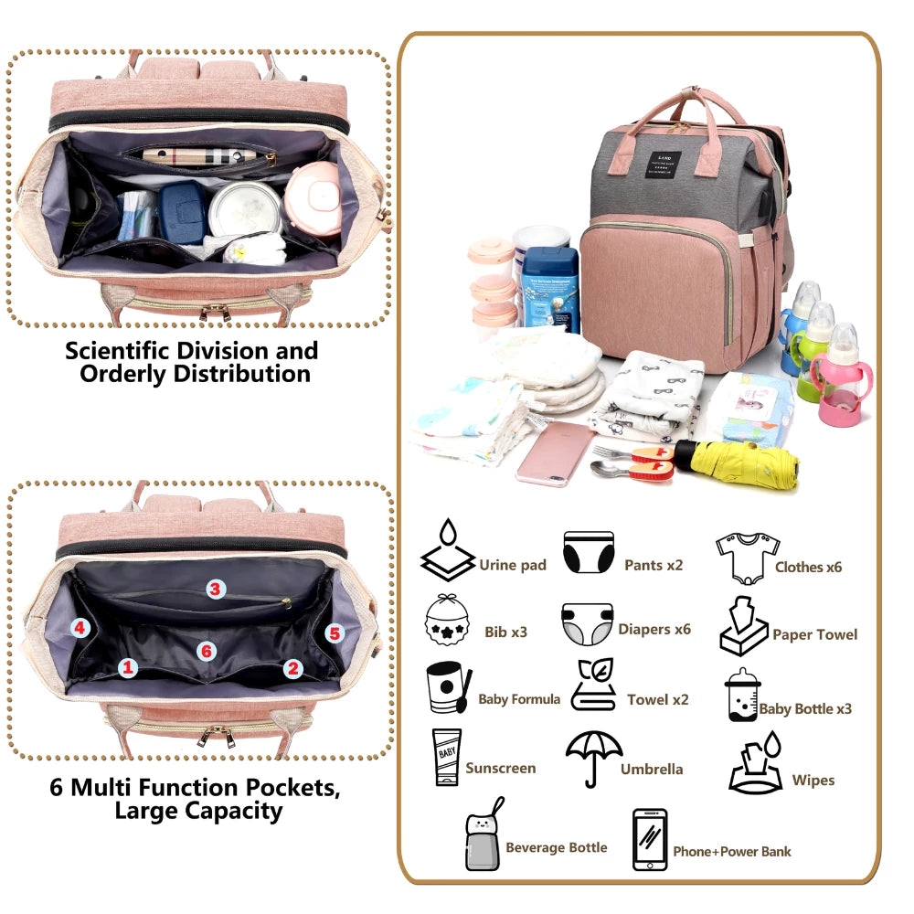 Baby Nappy Bag with Changing Mat