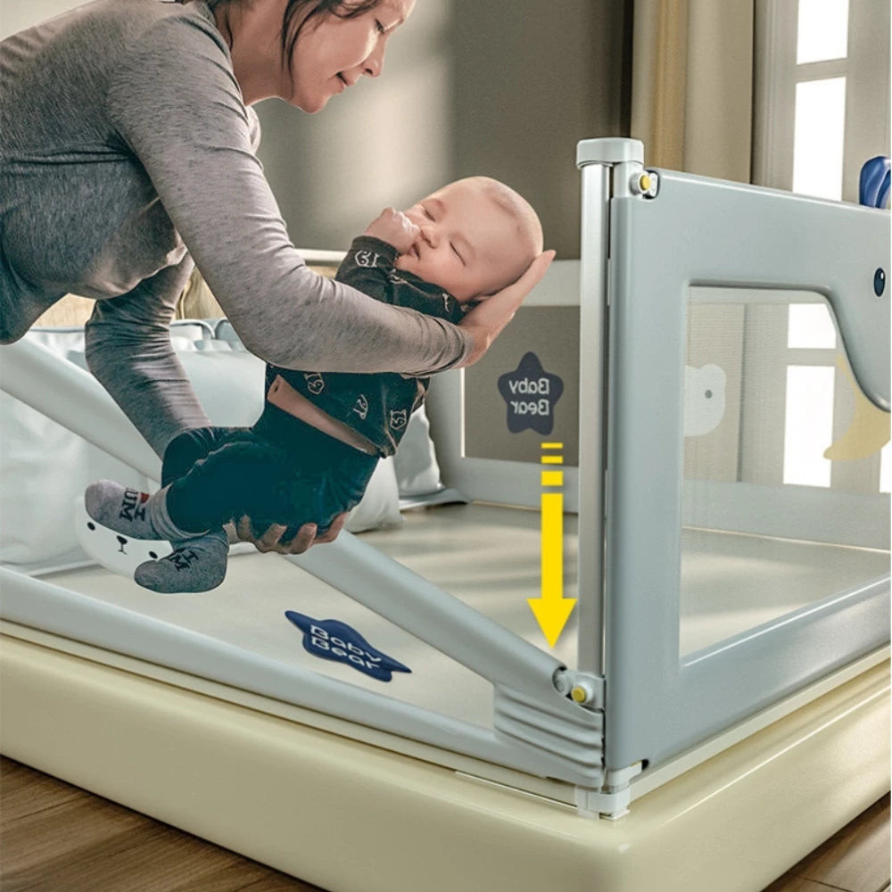 Baby Safety Bed Rail Guard - Adjustable Protection For Toddlers