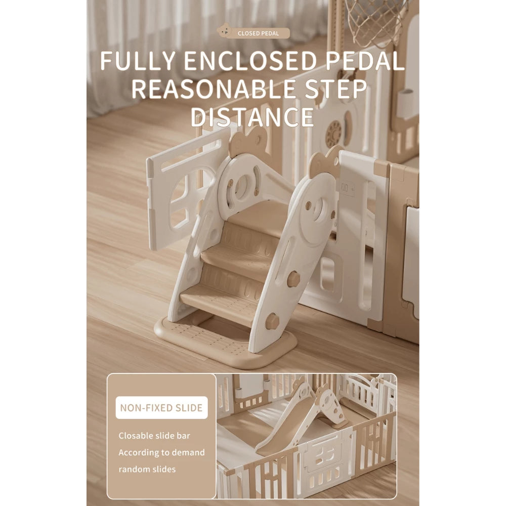 Bear Enclosure Kids Playpen Set 11pcs-Slide, Swing & more