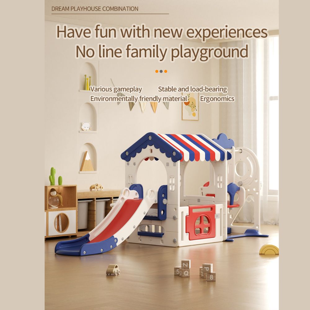 Dream Game House with Swing & Slide - Kids Indoor Playhouse