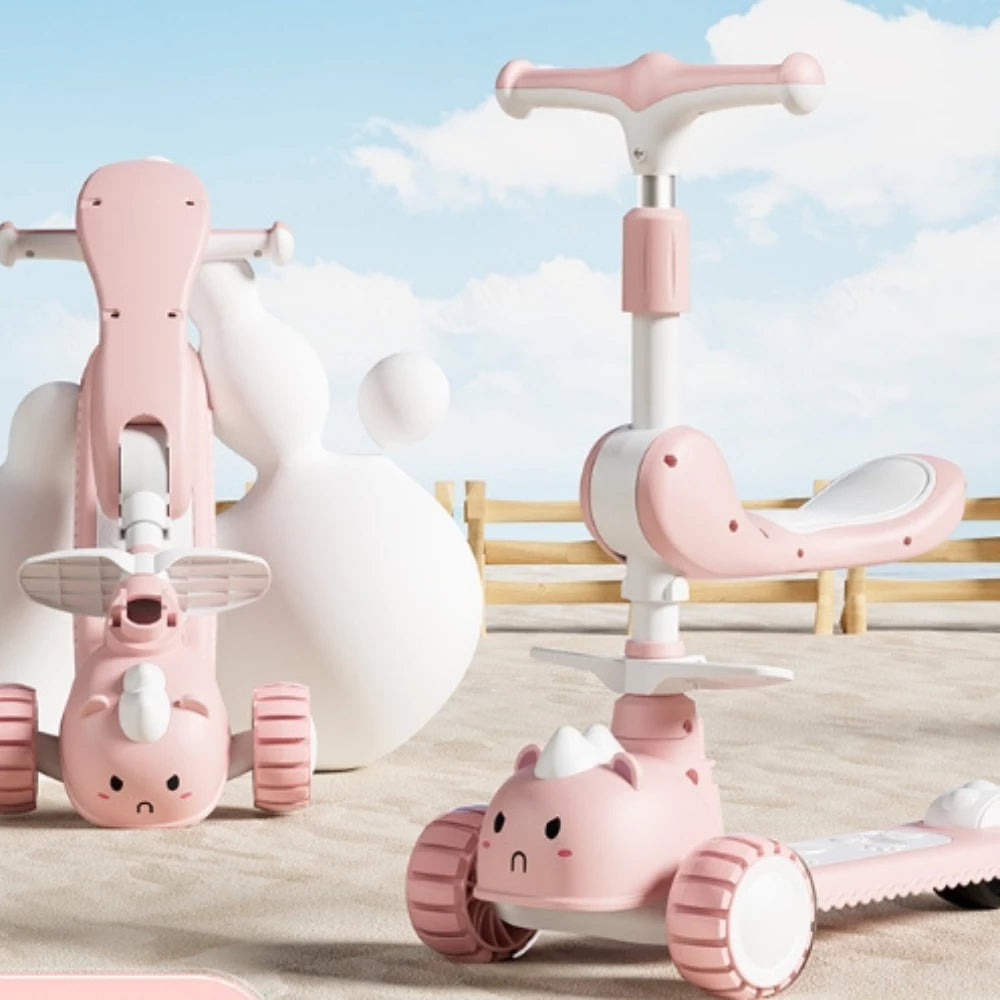 Kids 3-in-1 Foldable Scooter