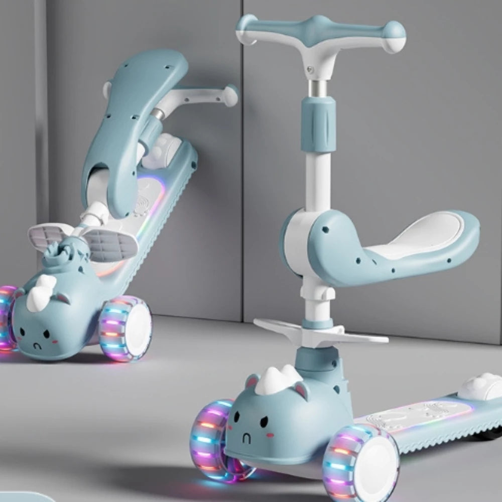 Kids 3-in-1 Foldable Scooter