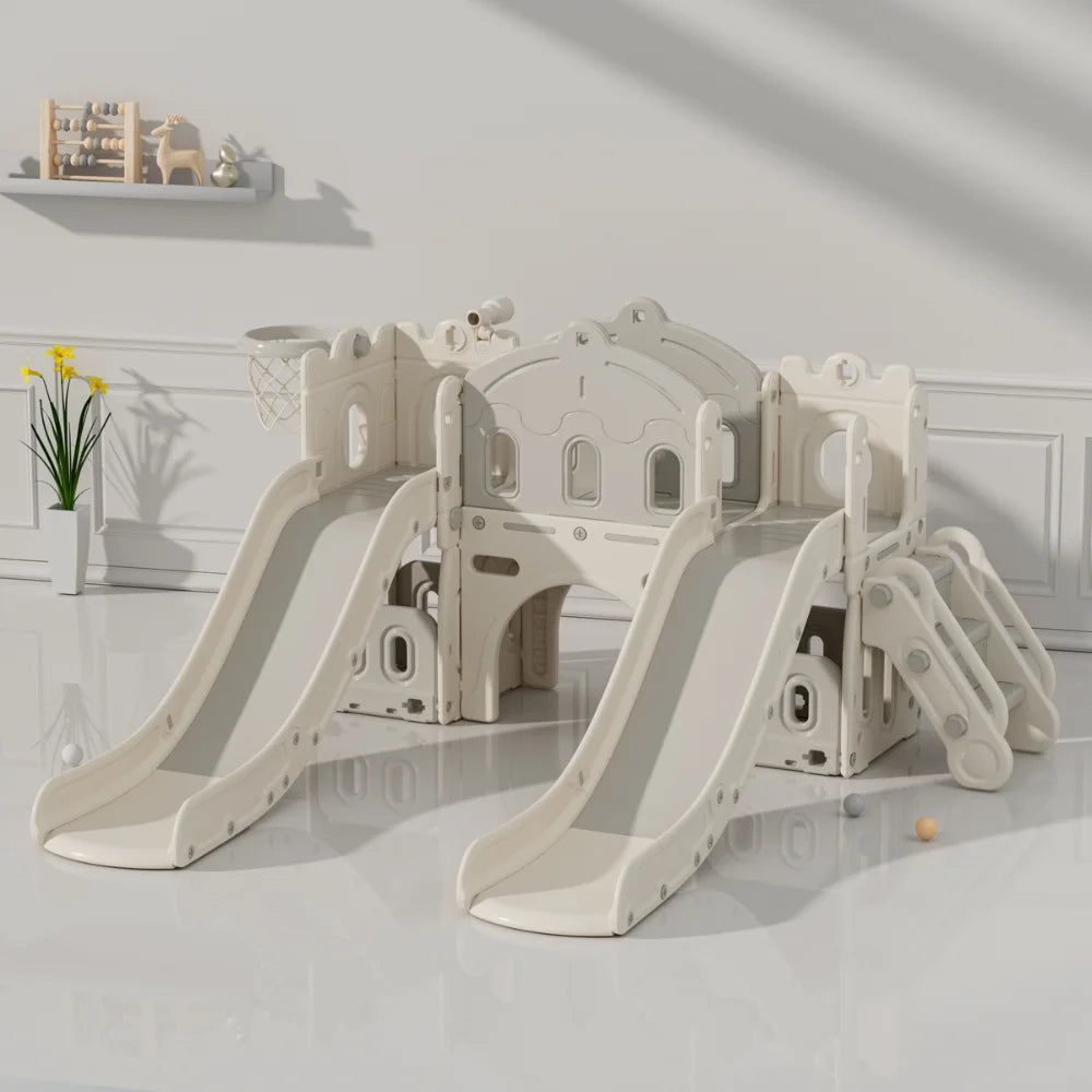 Kids Double Slide and Swing Combo-kiwibargain.co.nz