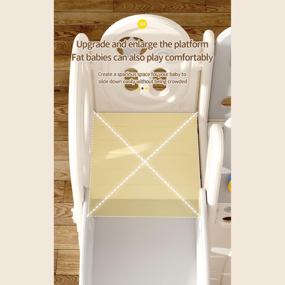 Kids Indoor Tent Slide & Climbing Playset with Basketball Hoop & Telescope