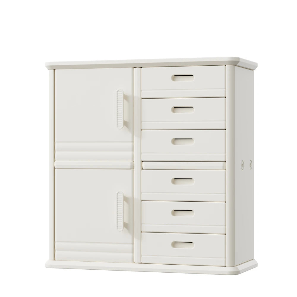 Kids Storage Rack with Two Doors and Six Drawers