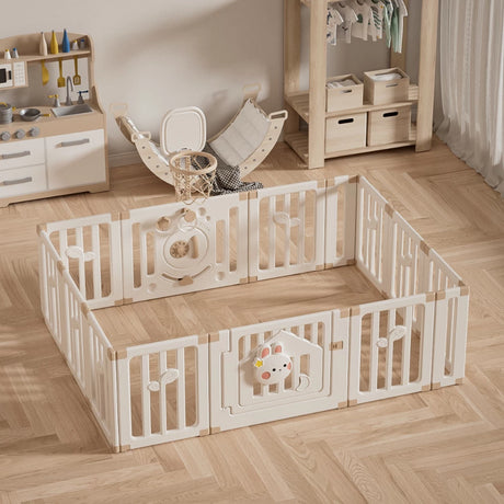Kitty Kids Playpen with Basketball Hoop - 14pcs-kiwibargain.co.nz