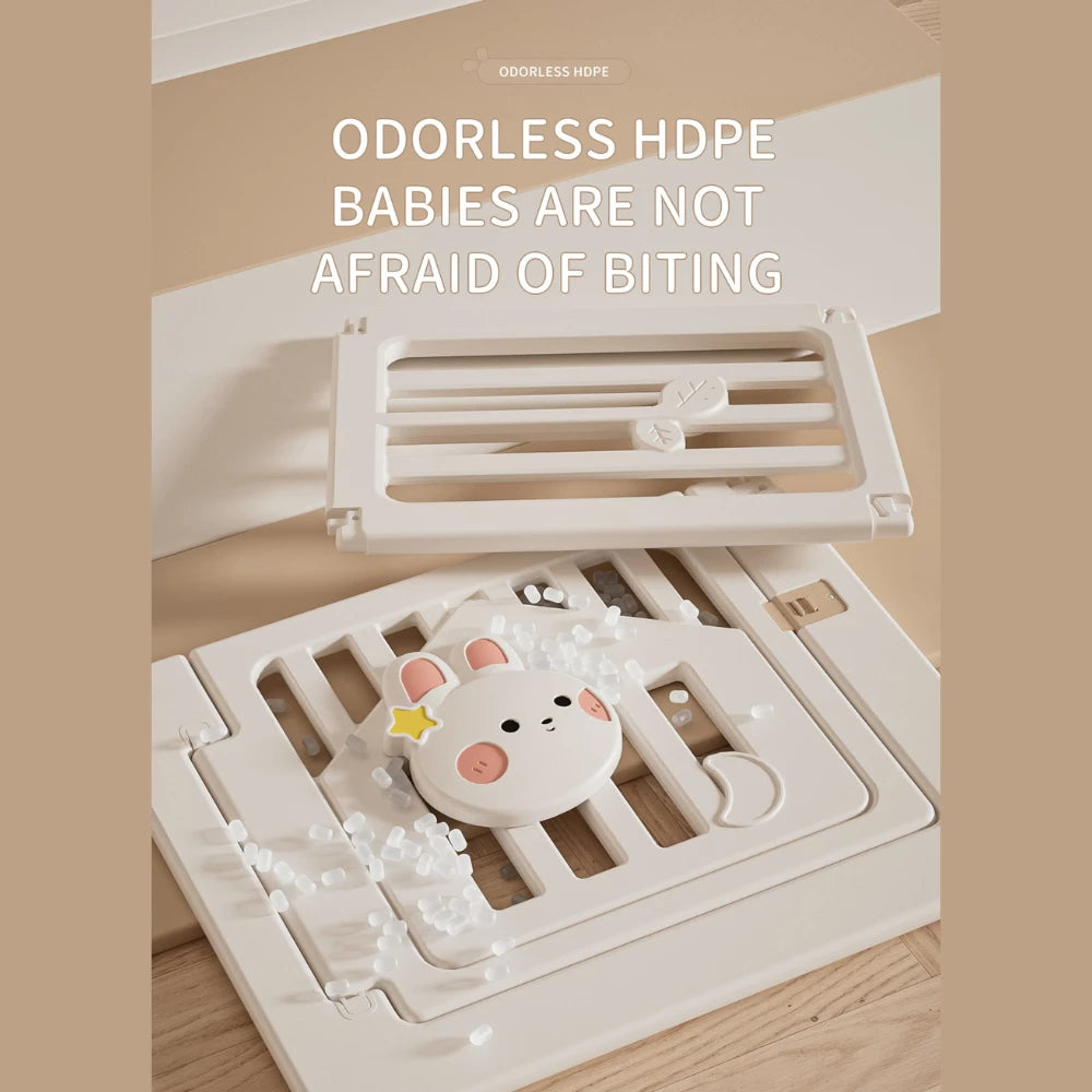 Rabbit Kids Playpen with Basketball Hoop - 12pcs