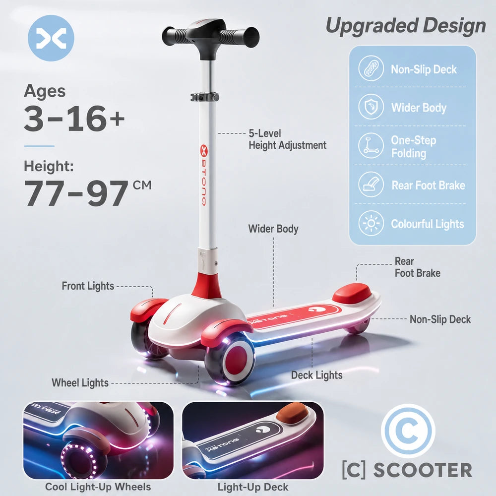 Adjustable Multi-Level Scooter with PU Wheels – product image 5 of 7