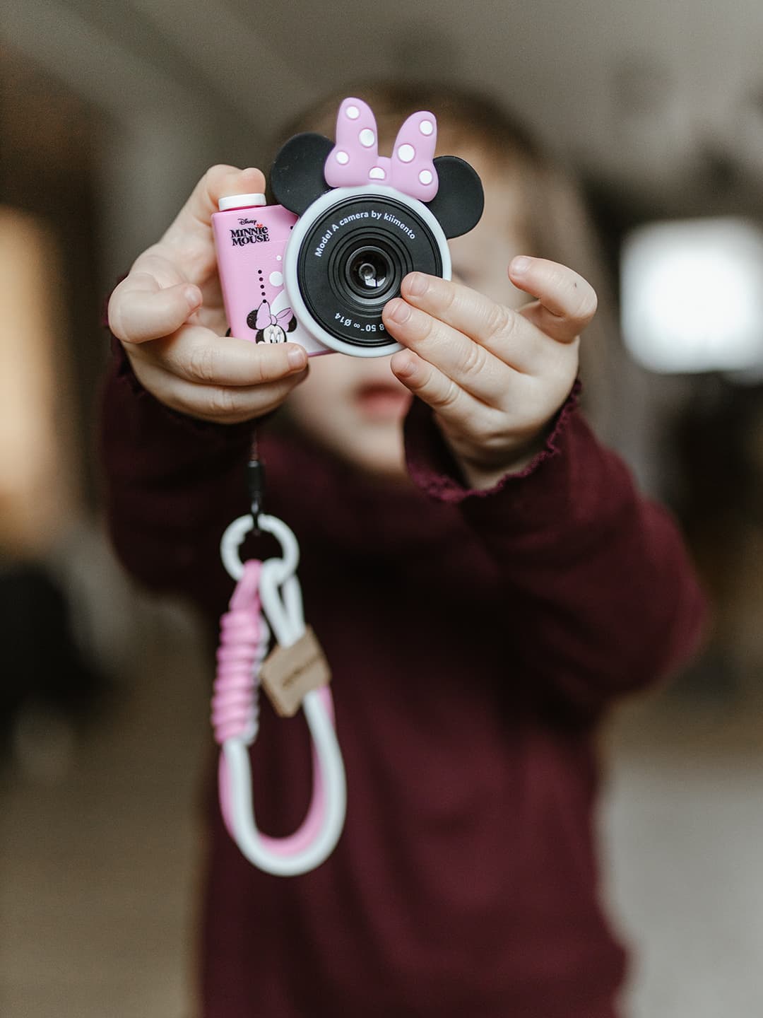 Disney Minnie Mouse Mini Camera - front - KiwiBargain NZ
