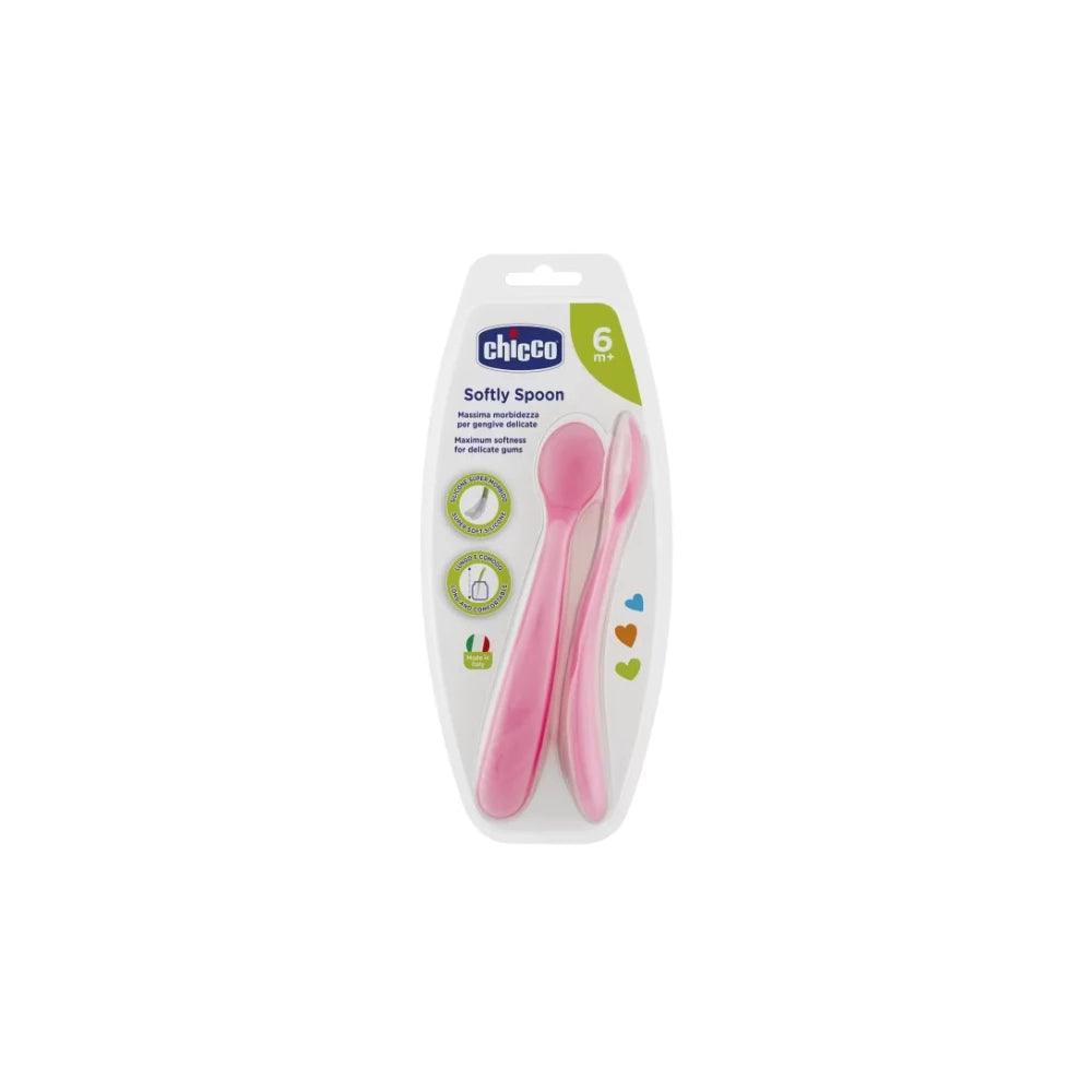 Chicco Silicone Spoon 6m+ 2pk - KiwiBargain