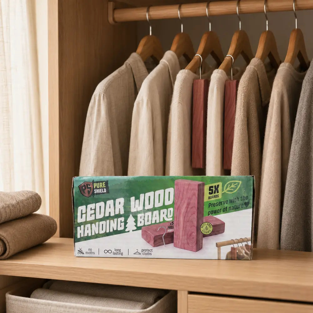 Pure Shield Red Cedar Wood Hanging Boards – 5 Pack