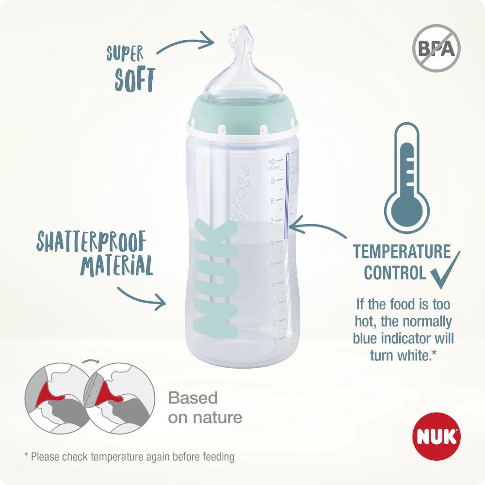 NUK Anti-Colic Baby Bottle with Temp. Control 300ml - 3pack - KiwiBargain