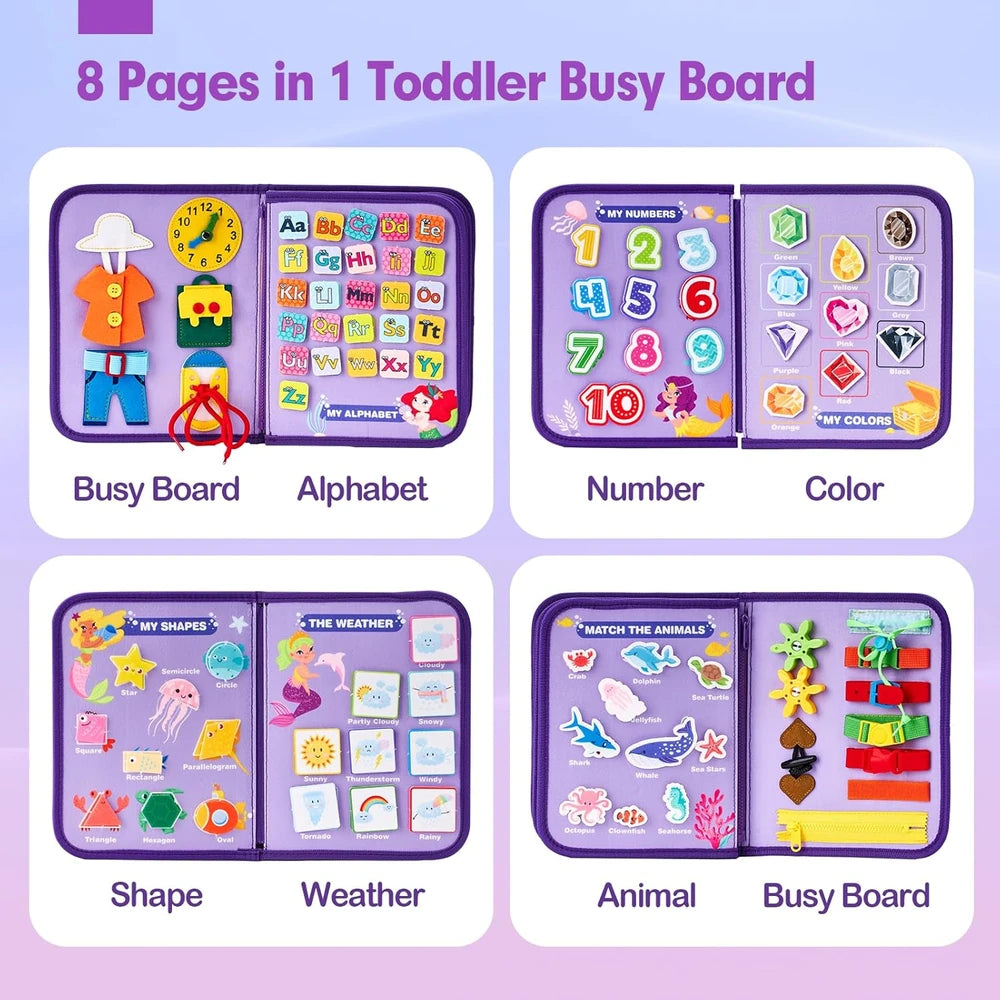 Purple Fantasy Travel Busy Board – Practical Skills Activity Book – image 7 of 10
