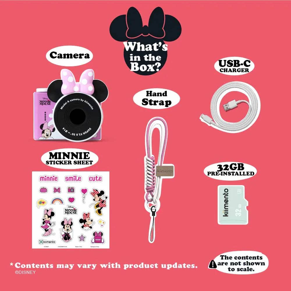 Disney Minnie Mouse Mini Camera - close-up - KiwiBargain NZ