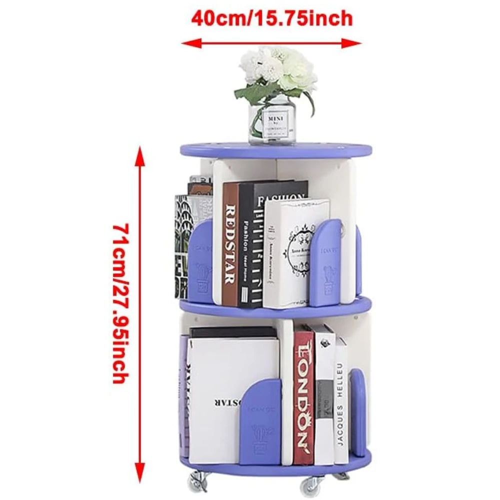 2-Layer Rotating Bookshelf