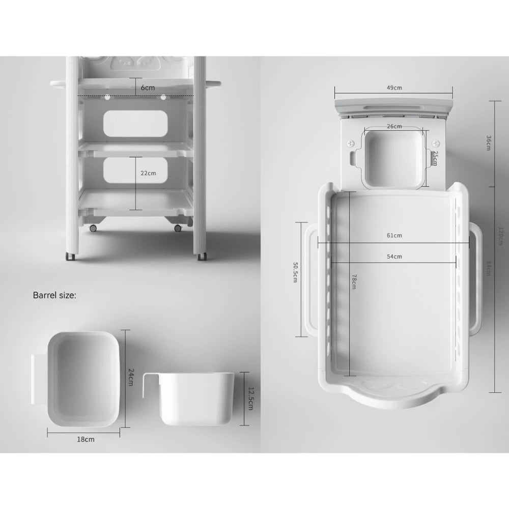 2-in-1 Baby Care Changing Table