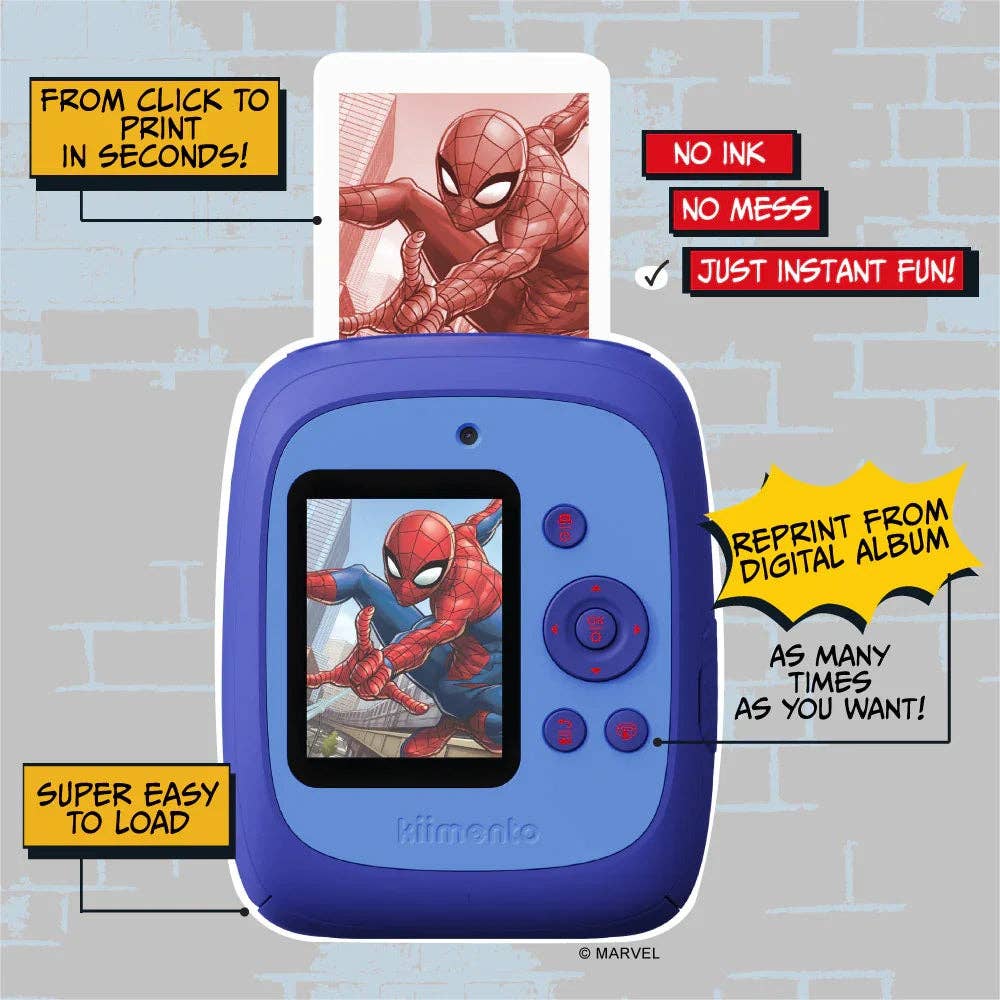 Marvel Spider-Man Print Pro Camera - side view - KiwiBargain NZ