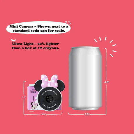Disney Minnie Mouse Mini Camera - side view - KiwiBargain NZ