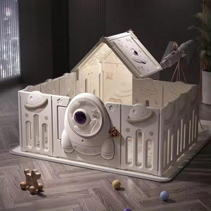 3D Astronaut Design Playpen with Tent 14+2 - KiwiBargain