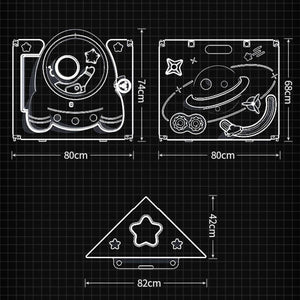 3D Astronaut Design Playpen with Tent 14+2 - KiwiBargain