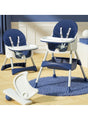 4-in-1 convertible baby high chair in dark blue