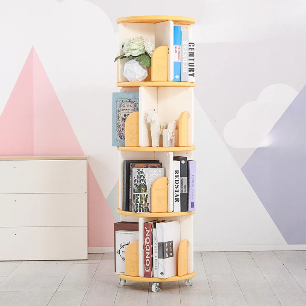 4-layer Rotating Bookshelf