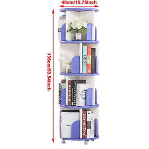 4-layer Rotating Bookshelf