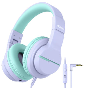 iClever HS19 Kids Wired Headphones Purple