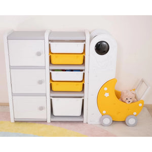 Astronaut Kids Toy Storage Rack with Moon Cart