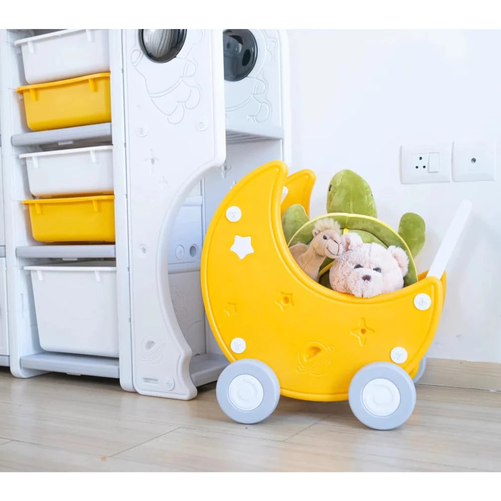 Astronaut Kids Toy Storage Rack with Moon Cart