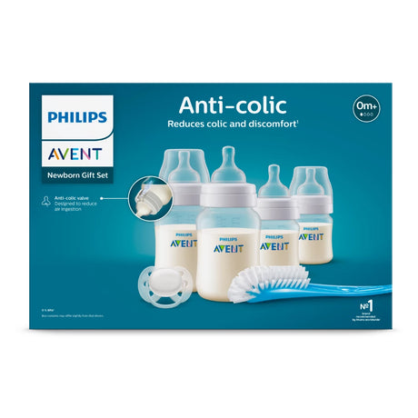 SCD180/01 Philips Avent Anti-colic Bottle Starter Set in box available at KiwiBargain in New Zealand. Buy it today from kiwibargain.co.nz