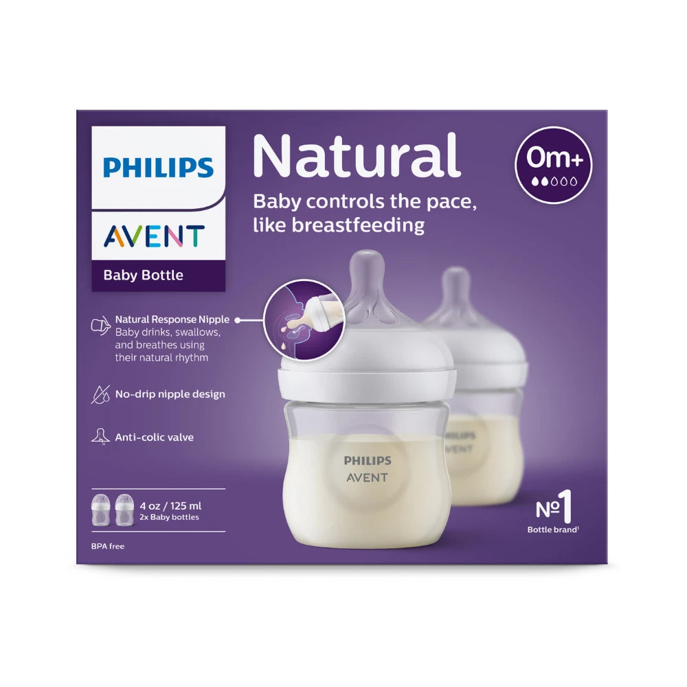 Avent Natural Response Bottle 125ml 2pk-kiwibargain.co.nz