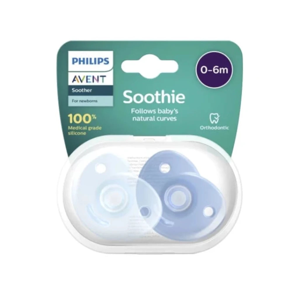 Avent Soother 0-6m Blue/Green 2pk