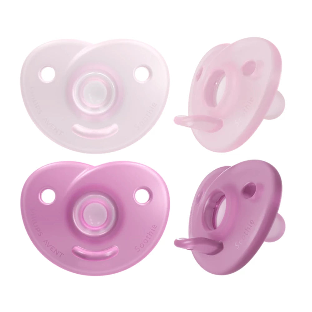 Avent Soother 0-6m Red/Purple 2pk