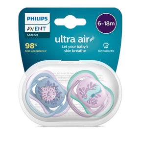 Avent Soother Ultra Air Deco 6-18m 2pk-kiwibargain.co.nz