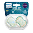 Avent Soother Ultra Air Night 0-6m 2pk-kiwibargain.co.nz