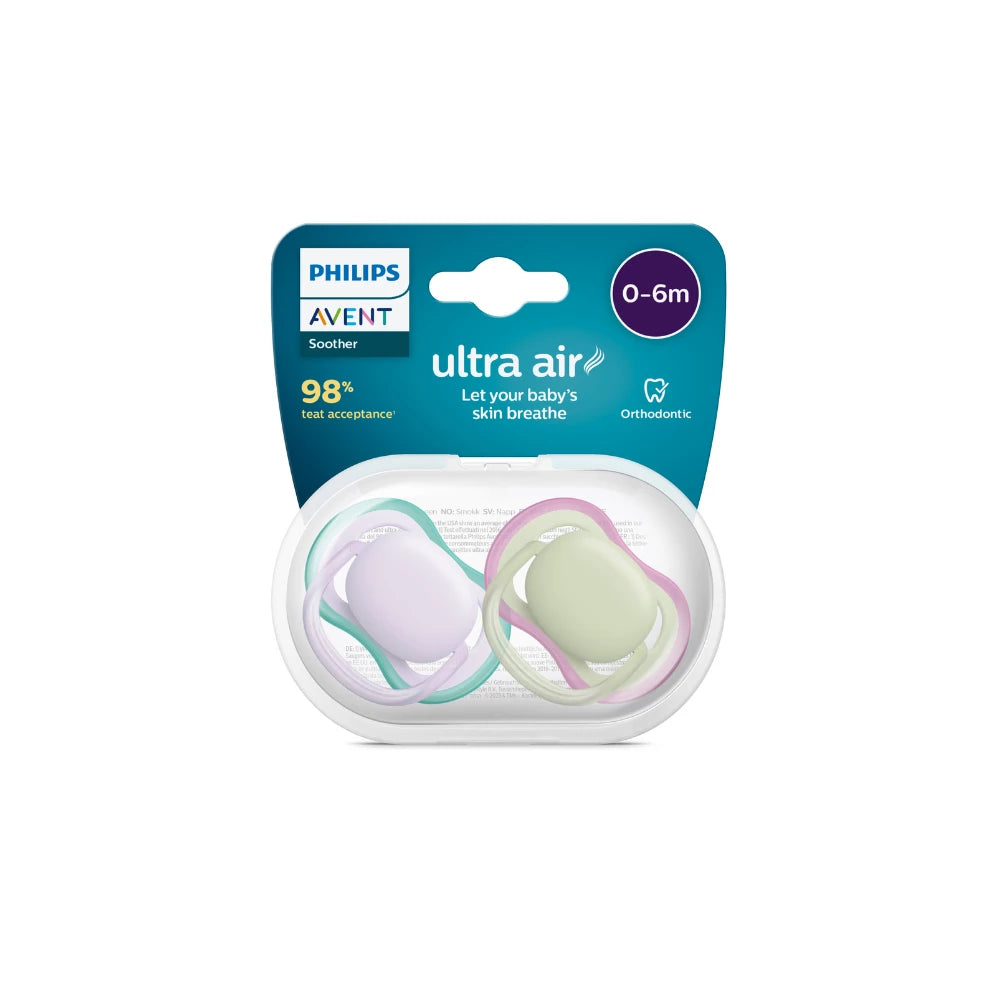 Avent Soother Ultra Air Plain 0-6m 2pk