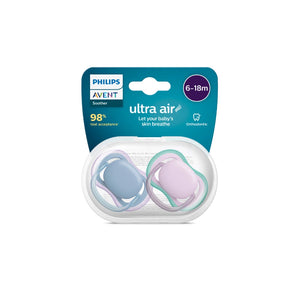 Avent Soother Ultra Air Plain 6-18m 2pk