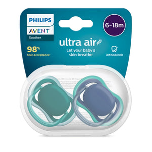 Avent Soother Ultra Air Plain 6-18m 2pk-kiwibargain.co.nz