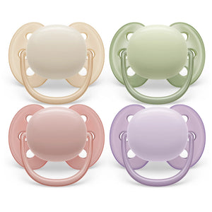 Avent Soother Ultra Soft Plain 0-6m 2pk