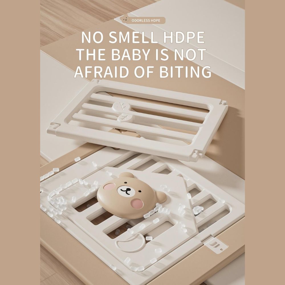 Bear Enclosure Kids Large Playpen Set 17pcs-slide, Swing, Basketball Hoop & More