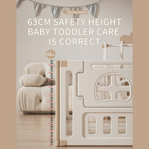 Bear Enclosure Kids Large Playpen Set 17pcs-slide, Swing, Basketball Hoop & More