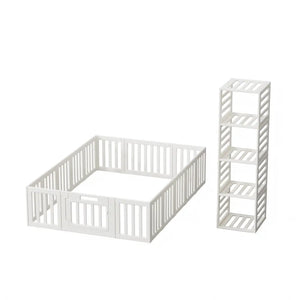 Convertible Three Tier Kids Storage Shelf and Playpen – 150 or 180