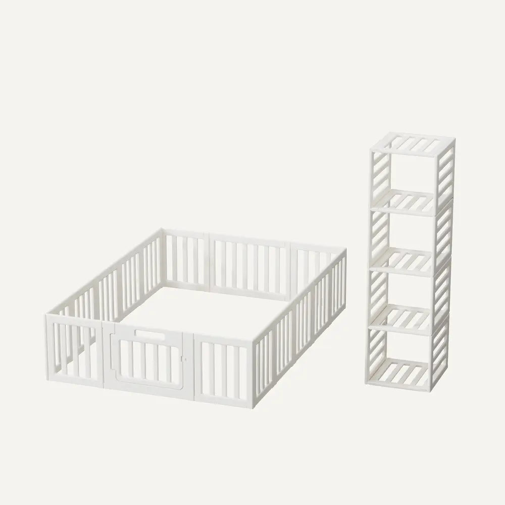 Convertible Three Tier Kids Storage Shelf and Playpen – 150 or 180