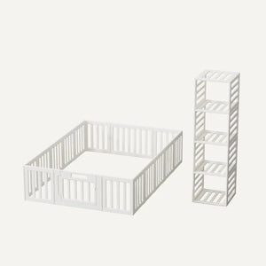 Convertible Three Tier Kids Storage Shelf and Playpen – 150 or 180