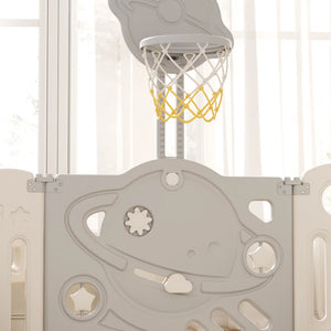 Cosmic Adventure Kids Playpen with Basketball Stand & Tent 10+4+2